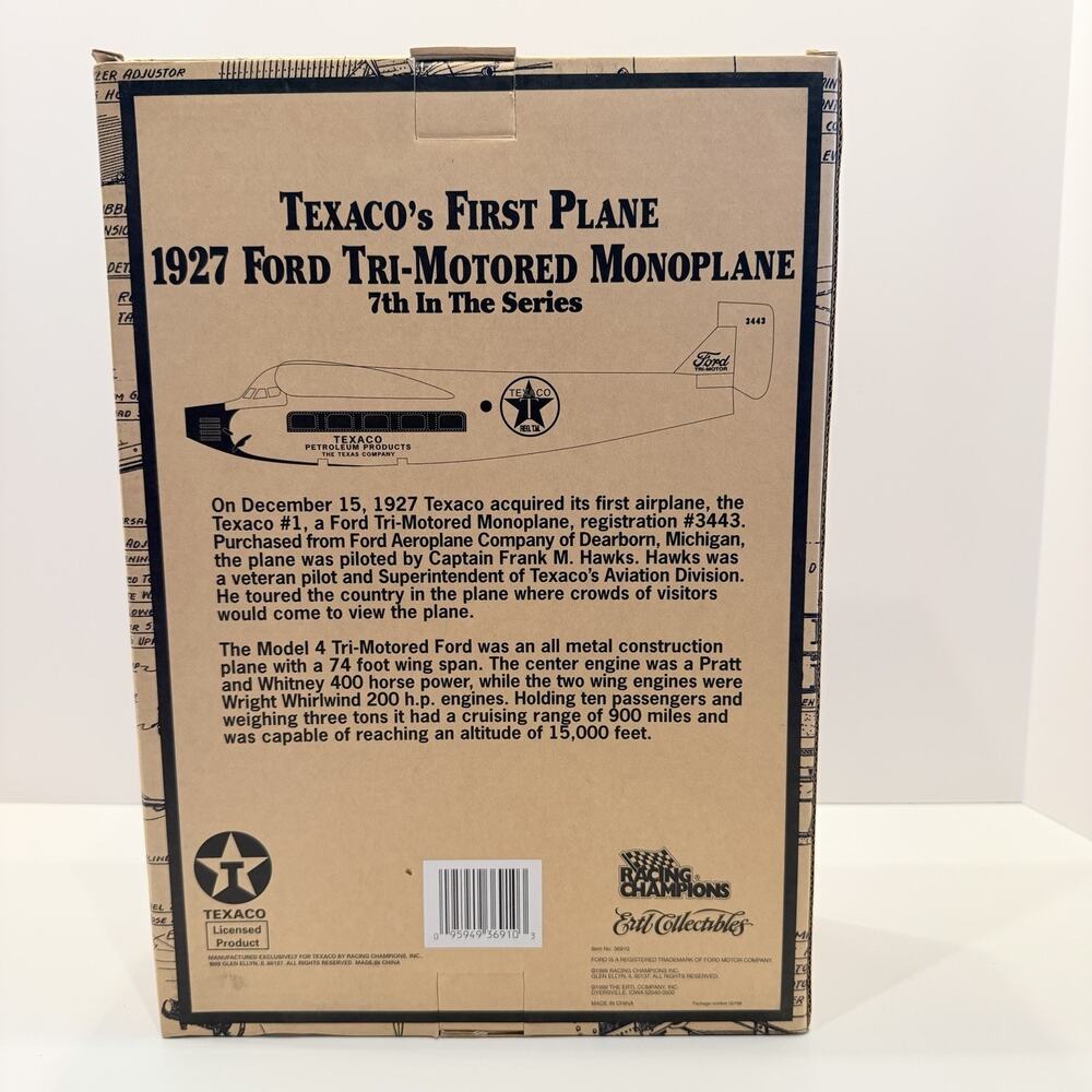 Wings of Texaco Texaco's First Plane 1927 Ford Tri-Motored Monoplane 7th Series - Picture 12 of 12